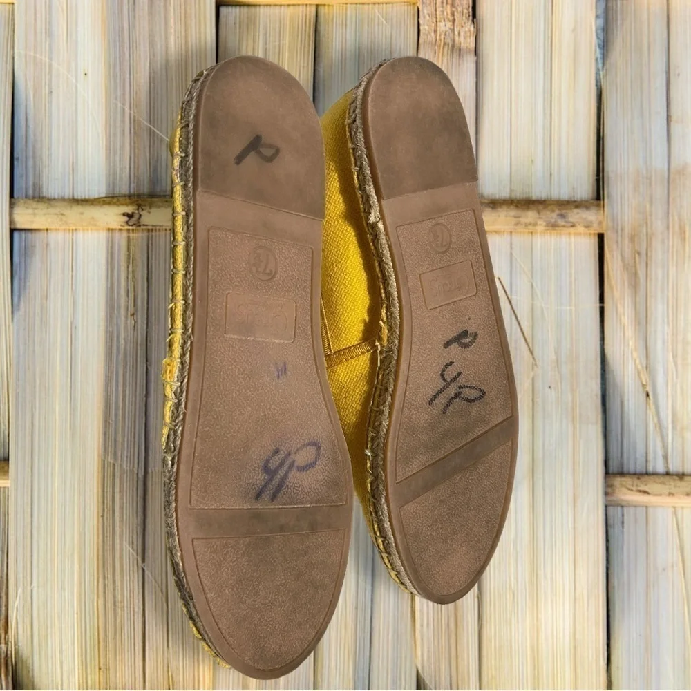 Circus by Sam Edelman Leni Havana Good Time Yellow Espadrille Flats Size 7.5